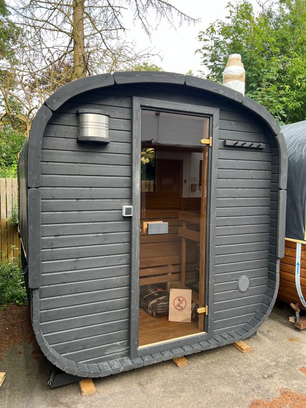 2m POD træfyret sauna