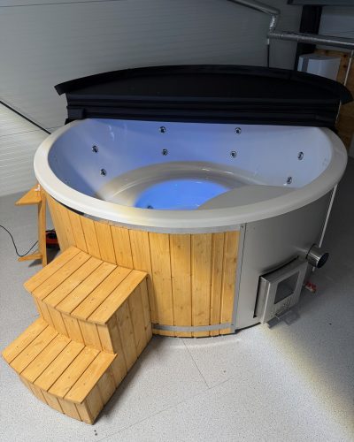 MAJ TILBUD: Ø220cm vildmarksbad med brændeovn 29.999kr